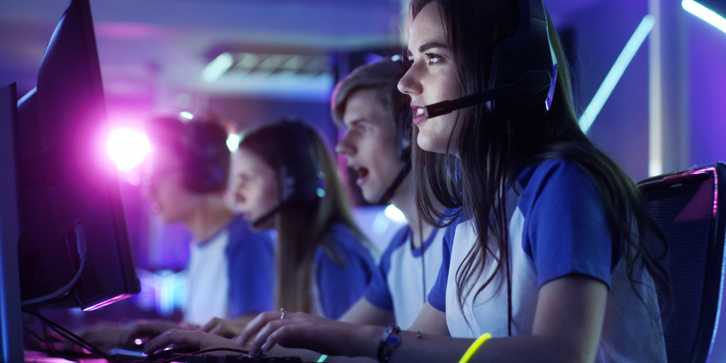 Gamer beim Spielen