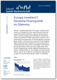 Cover Policy Brief #2015/02: <br/> Europa investiert!? Deutsche Finanzpolitik im Dilemma