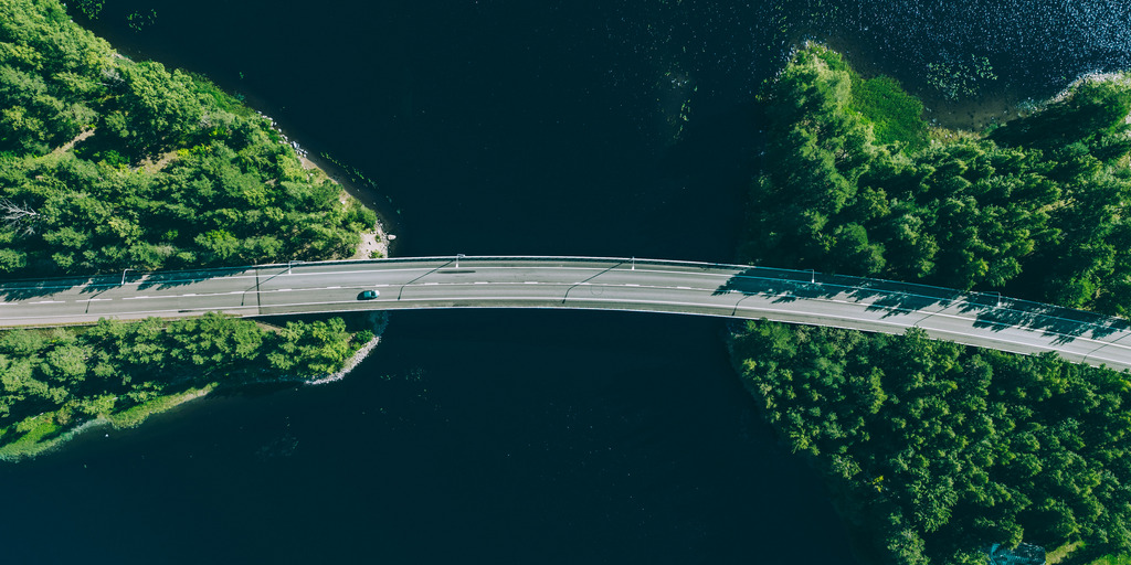 Bridge which conects two landscapes