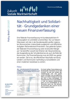 Cover Policy Brief #2012/07: <br/>Nachhaltigkeit und Solidarität – Grundgedanken einer neuen Finanzverfassung