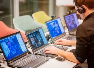 Laptops with a Zoom Call