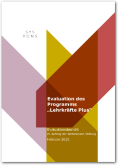 Cover Abschlussbericht "Evaluation des Programms Lehrkräfte Plus"