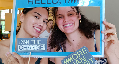 Zwei Gründerinnen auf der Roadshow