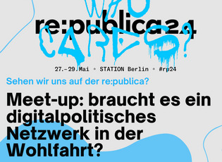 Sharepic zum Meet-up auf der republica. Es ist das Logo der republica zu sehen