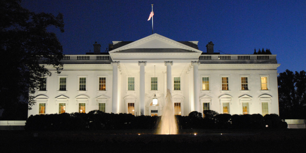White House at night