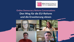Bild mit den Rednern der vierten Democracy Reform Conversation