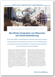 Cover Berufliche Integration von Menschen mit Schwerbehinderung