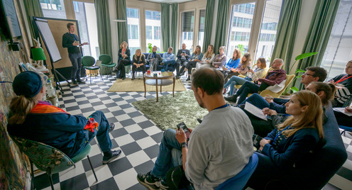 Session während des Barcamps