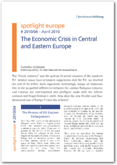 Cover spotlight europe 04/2010: The Economic Crisis in Central and Eastern Europe