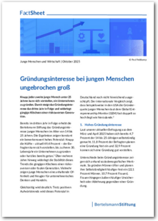 Cover Gründungsinteresse bei jungen Menschen ungebrochen groß