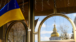 Kiew, Ukraine St. Michael's Golden-Domed Kloster und goldene Kuppeln
