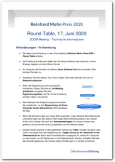 Cover Anleitung zur Teilnahme an dem Zoom-Meeting