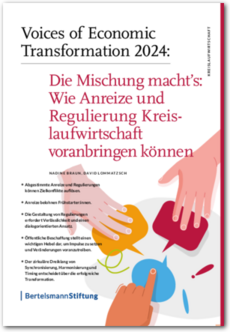 Cover Voices of Economic Transformation 2024: Die Mischung macht’s: Wie Anreize und Regulierung Kreislaufwirtschaft voranbringen können