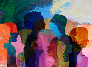 Gruppe von verschiedenen Menschen