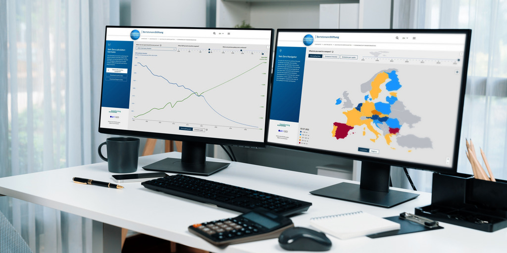 wo screens of dynamic stock market exchange graph showing on computer. Automatically trading sell or buy profit on time application investment on financial technology updated on software.