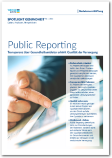 Cover SPOTLIGHT Gesundheit: Public Reporting