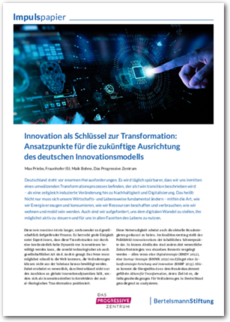Cover Impulspapier: Innovation als Schlüssel zur Transformation