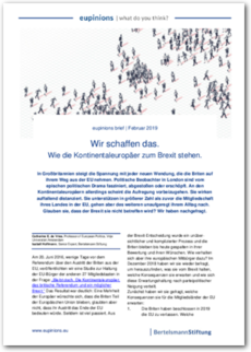 Cover eupinions brief: Wir schaffen das.