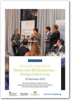 Cover Tomorrow's EU Democracy - Giving citizens a say