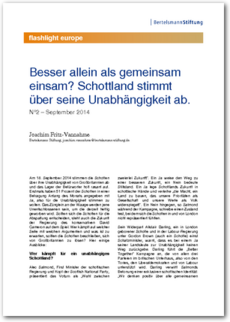 Cover flashlight europe 02/2014: Besser allein als gemeinsam einsam? Schottland stimmt über seine Unabhängigkeit ab