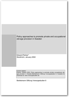 Cover Policy approaches to promote private and occupational old-age provision in Sweden                      
