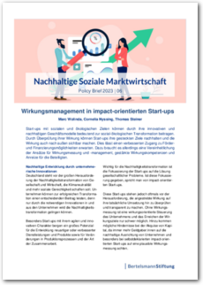 Cover Policy Brief 2023 | 06: Wirkungsmanagement in impact-orientierten Start-ups