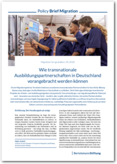 Cover Wie transnationale Ausbildungspartnerschaften in Deutschland vorangebracht werden können