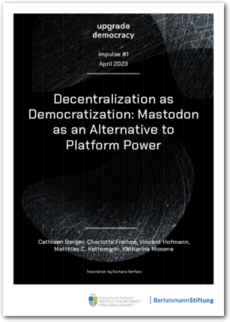 Cover Decentralization as Democratization: Mastodon as an Alternative to Platform Power