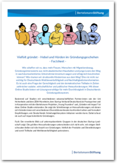 Cover Vielfalt gründet - Hebel und Hürden im Gründungsgeschehen