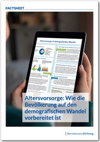 Cover Altersvorsorge: Wie die Bevölkerung auf den demografischen Wandel vorbereitet ist