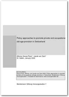Cover Policy approaches to promote private and occupational old-age provision in Switzerland                 