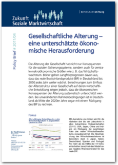 Cover Policy Brief #2011/04: <br/>Gesellschaftliche Alterung – eine unterschätzte ökonomische Herausforderung