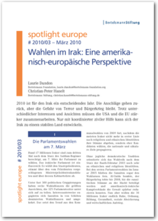 Cover spotlight europe 03/2010: Wahlen im Irak: Eine amerikanisch-europäische Perspektive