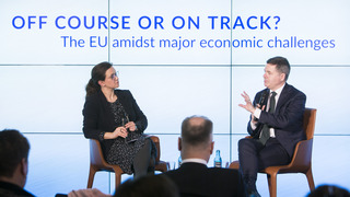 Katharina Gnath and Paschal Donohoe.
