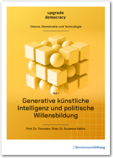 Cover Generative künstliche Intelligenz und politische Willensbildung