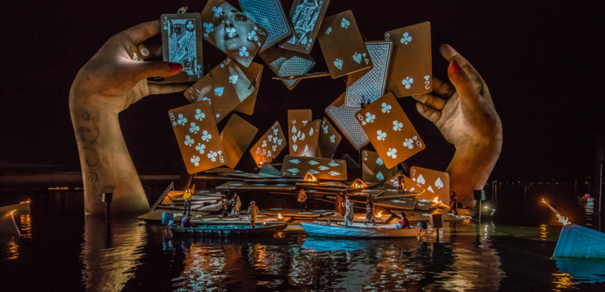 (© Bregenzer Festspiele - Ralph Larmann) Bühnen-Präsentation "Carmen" der Bregenzer Festspiele