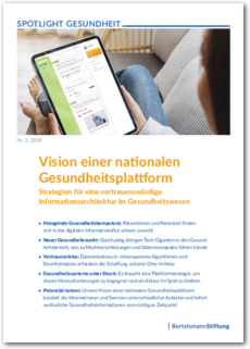 Cover SPOTLIGHT Gesundheit: Vision einer nationalen Gesundheitsplattform