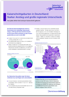Cover Themenblatt Kaiserschnitte in Deutschland