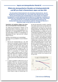 Cover Effekte des demografischen Wandels auf Arbeitsproduktivität und BIP pro Kopf in Deutschland, Japan und den USA