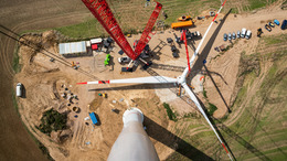 Bau eines Windkraftanlage
