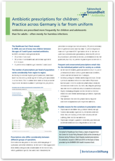 Cover Factsheet: Antibiotic prescriptions for children 02/2012