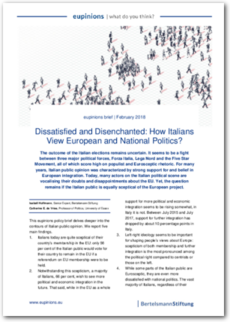 Cover eupinions brief: Dissatisfied and Disenchanted: How Italians View European and National Politics