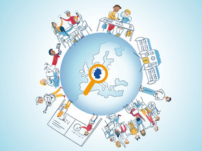 Factsheet Inklusion Titelbild Projektnachricht(© © Montage: Illustrationen Hanna Niestegge)