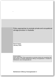 Cover Policy approaches to promote private and occupational old-age provision in Australia                   