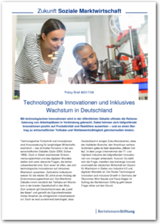 Cover Policy Brief #2017/08: Technologische Innovationen und Inklusives Wachstum in Deutschland