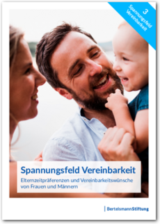 Cover Spannungsfeld Vereinbarkeit: Elternzeitpräferenzen und Vereinbarkeitswünsche von Frauen und Männern
