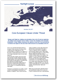 Cover flashlight europe 08/2017: Core European Values Under Threat