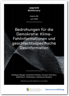 Cover Bedrohungen für die Demokratie: Klima-Fehlinformationen und geschlechtsspezifische Desinformation