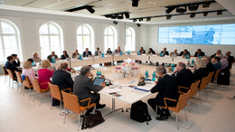 Die Teilnehmerrunde des Reinhard Mohn Preis Round Table 2018 am 16.05.2018 in Berlin