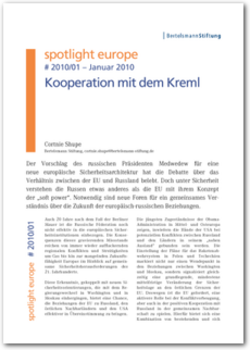 Cover spotlight europe 01/2010: Kooperation mit dem Kreml